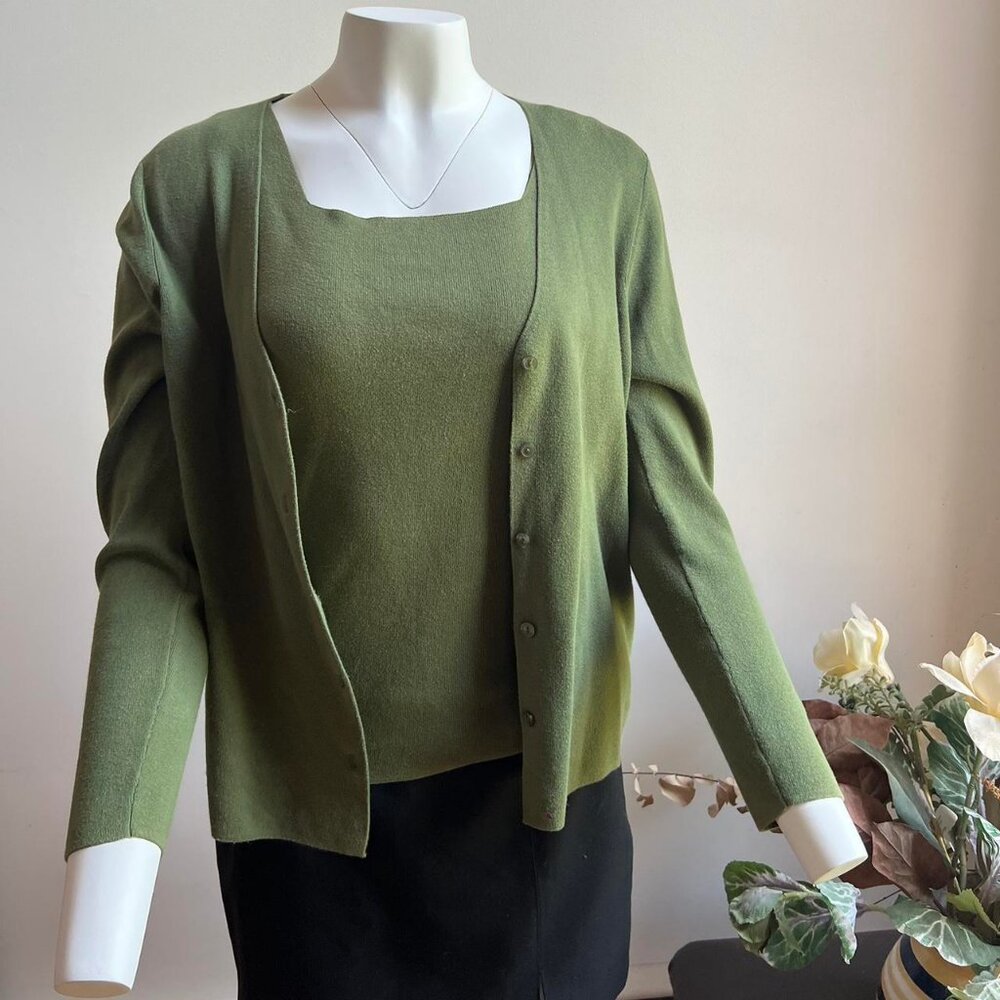 Vintage Green Sweater Set